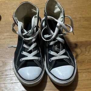 Converse Kids Black and White High-Top Sneakers
